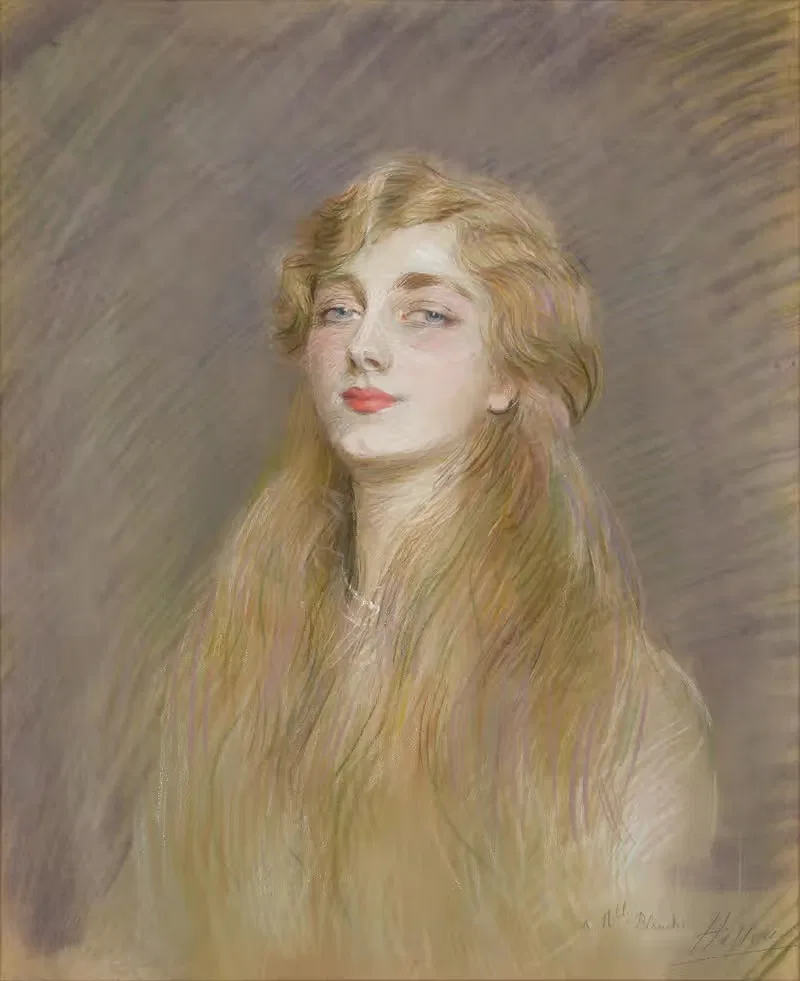 Portrait of Mlle Blanche de Pas — Paul César Helleu