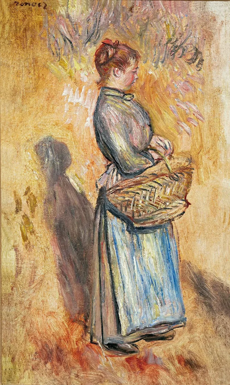 Paysanne debout dans un paysage — Pierre-Auguste Renoir