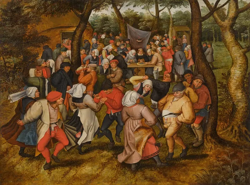 Уличный свадебный танец by Питер Брейгель Младший, 1621 — digital art print download