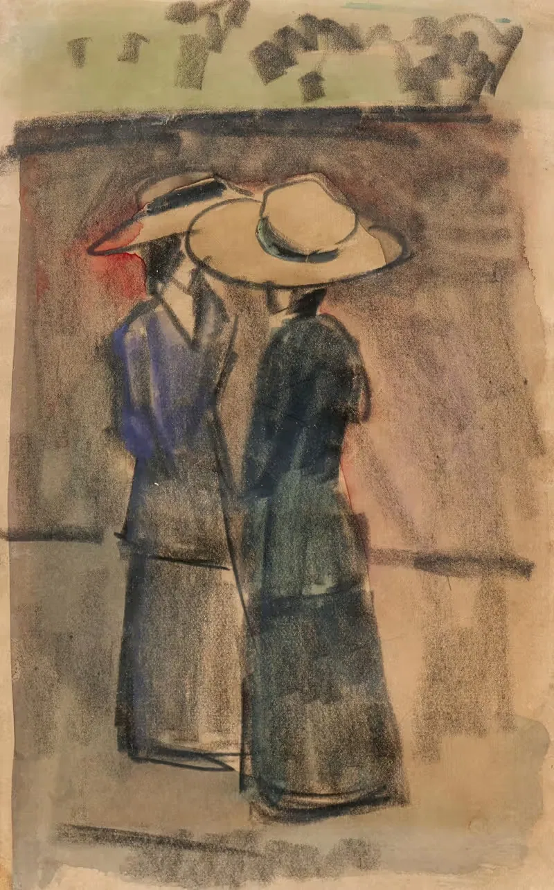 Две женщины by Август Макке, 1912 — digital art print download
