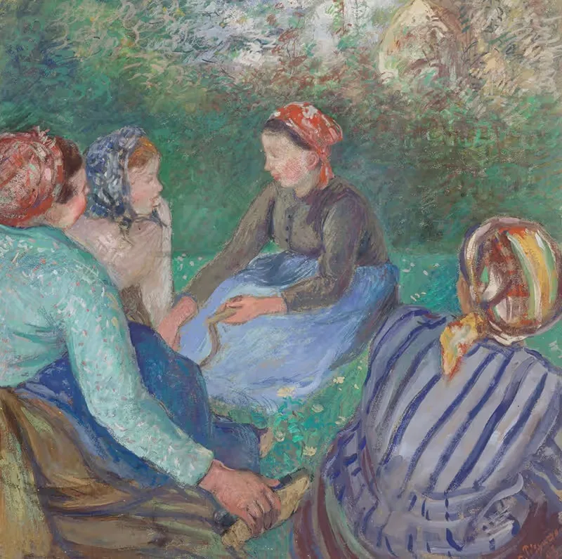 Крестьянки на отдыхе by Камиль Писсарро, 1883 — digital art print download