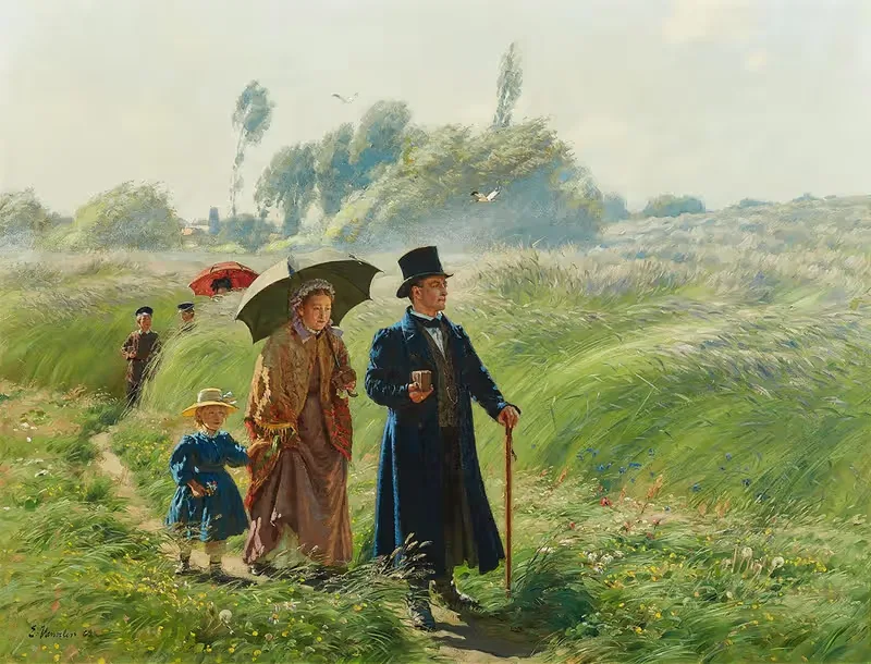 Поход в церковь by Эрнст Хенселлер, 1909 — digital art print download