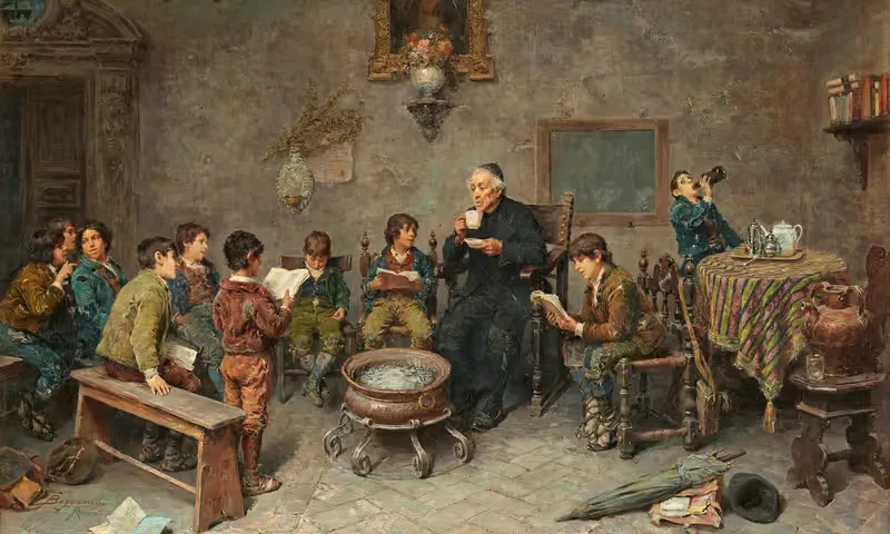 Римская деревенская школа by Франческо Бергамини — digital art print download