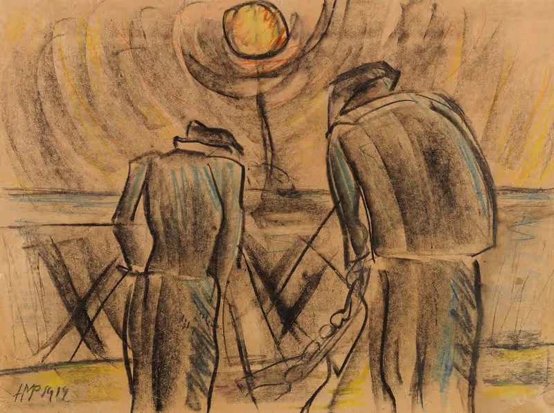 Рыбак by Герман Макс Пехштайн, 1919 — digital art print download