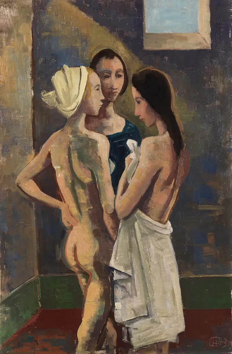Three girls by Karl Hofer, 1943 — digital art print download
