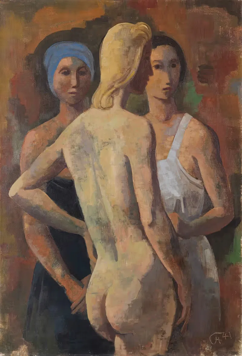 Три женщины by Карл Хофер, 1941 — digital art print download