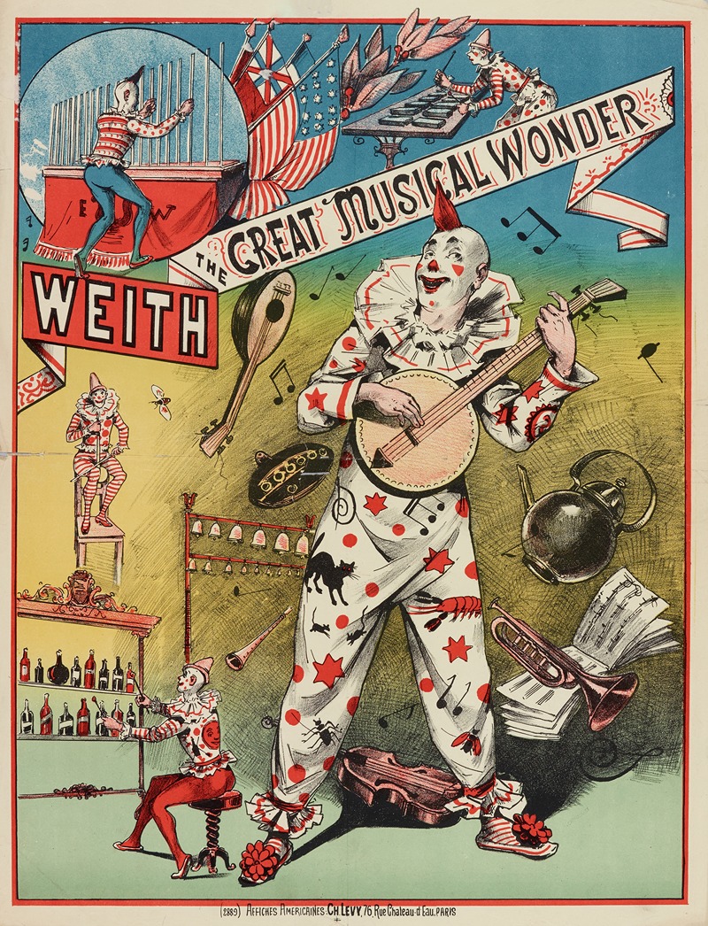 Weith The Great Musical Wonder by Imp. Charles Lévy, 1882-1888 — digital art print download