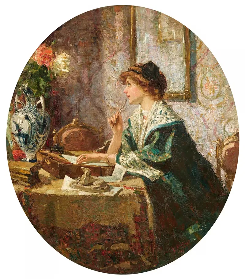 Писательница by Роберт Графланд, 1913 — digital art print download