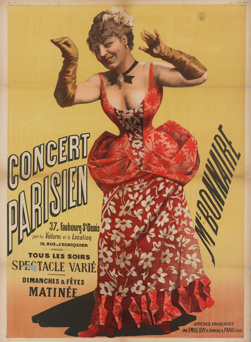 Me Bonnaire Concert Parisien — Imp. Emile Lévy