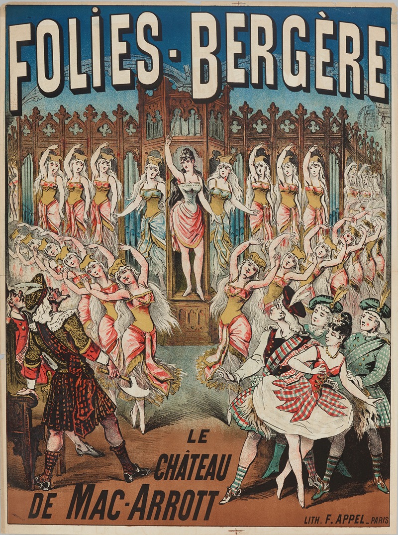 Folies-Bergere Le Château De Mac-Arrott — Lith. F. Appel