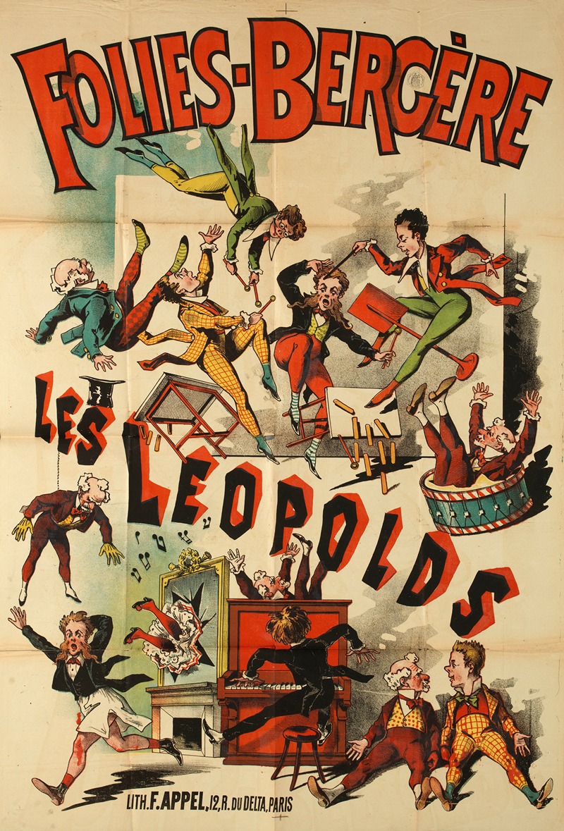 Folies-Bergere Les Leopolds — Lith. F. Appel