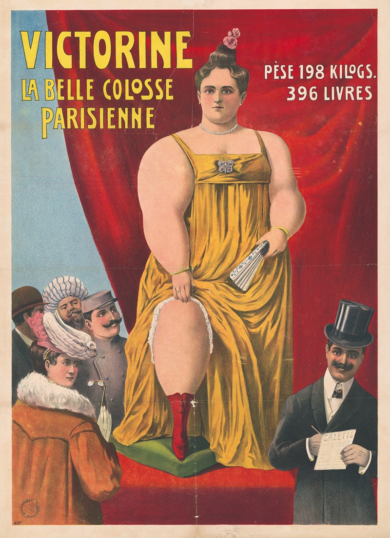 Victorine – La bele colosse Parisienne — Adolf Friedländer Lith.