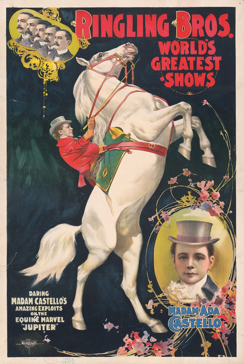 Ringling Bros. World's Greatest Shows – Madam Ada Castello — Courier Litho. Co.