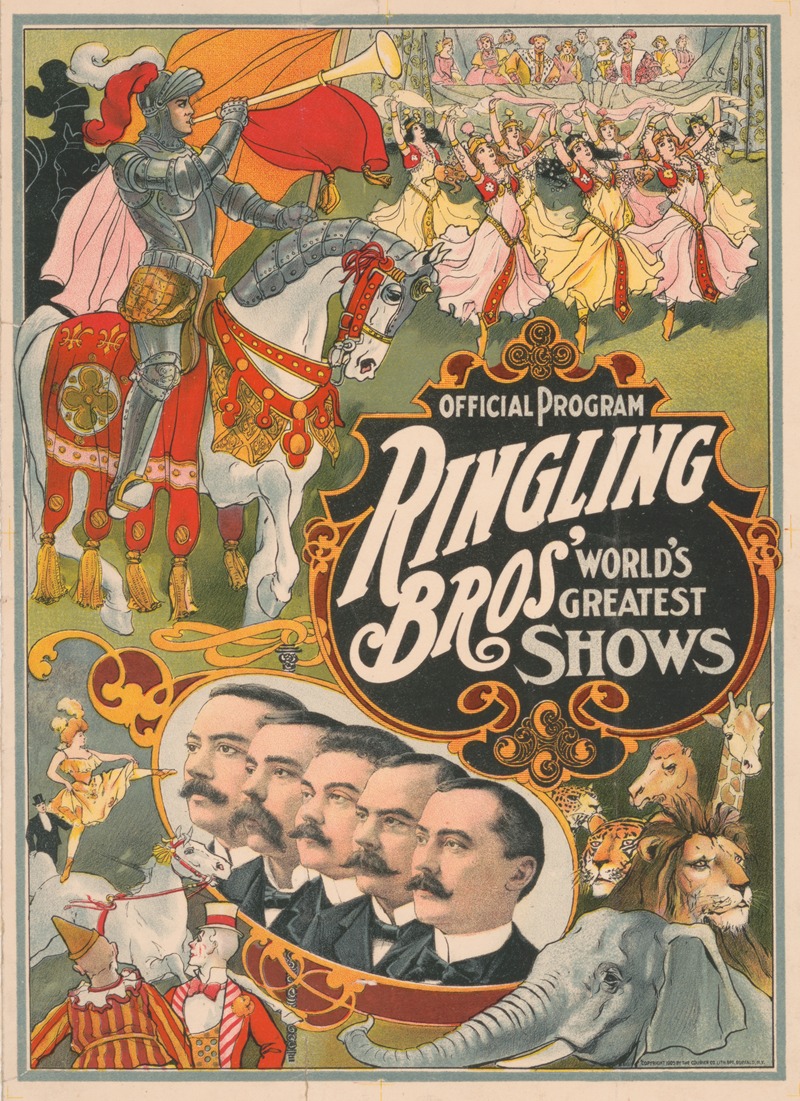 Ringling Brothers world's greatest shows by Курьер Лито. Ко., 1905 — digital art print download