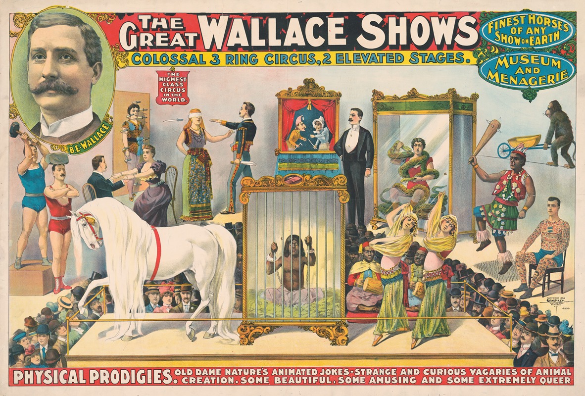 The great Wallace shows … Physical prodigies by Курьер Лито. Ко., 1898 — digital art print download