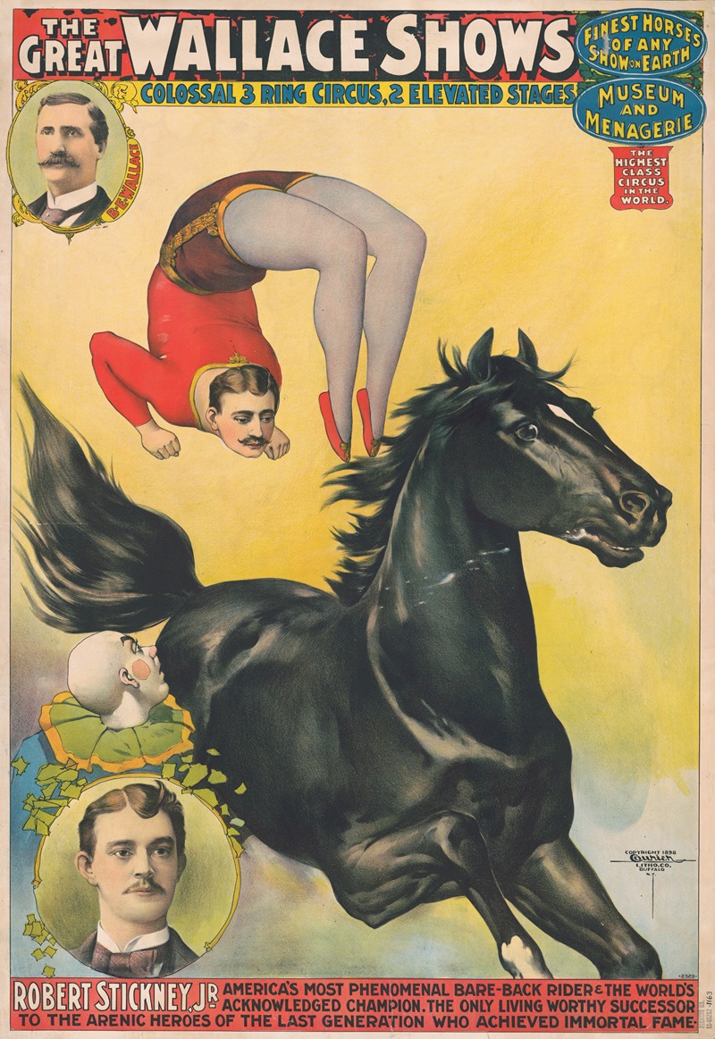 The great Wallace shows; colossal 3 ring circus, 2 elevated stages by Курьер Лито. Ко., 1898 — digital art print download