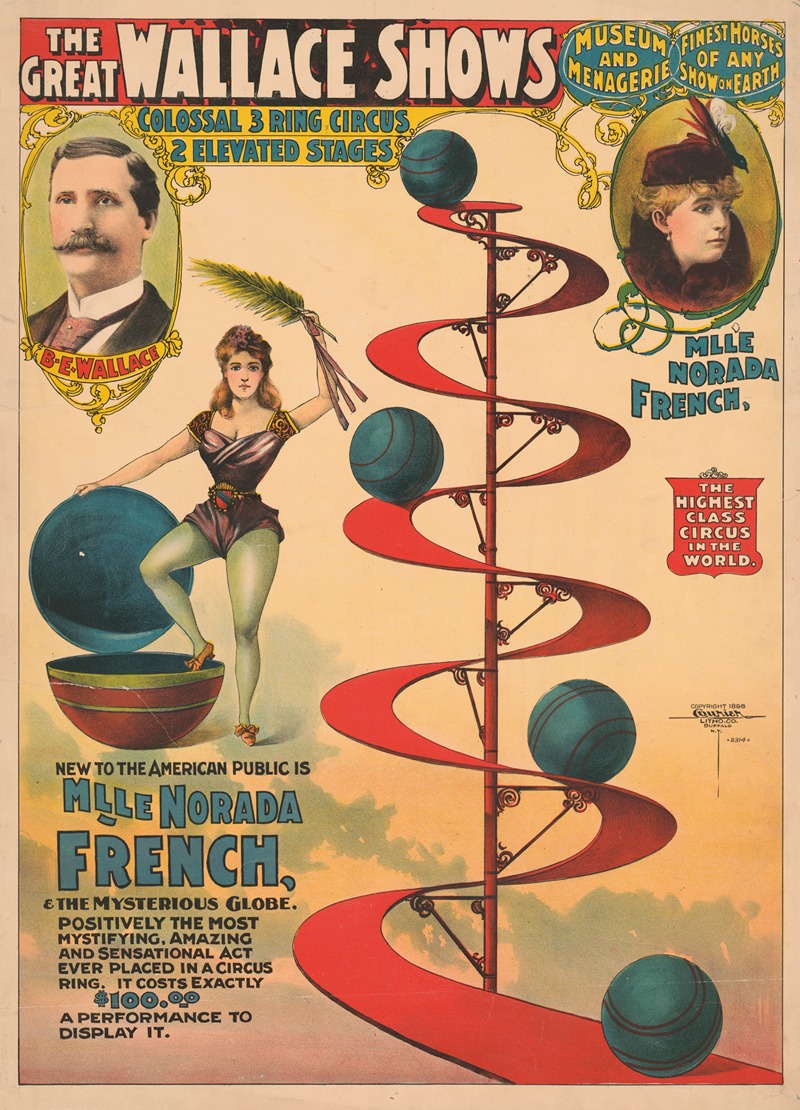The great Wallace shows; colossal 3 ring circus, 2 elevated stages — Курьер Лито. Ко.