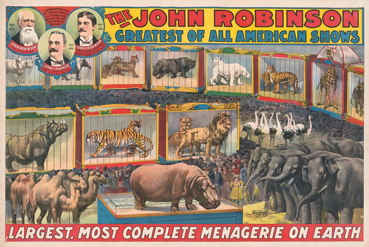 The John Robinson Largest, Most Complete Menagerie on Earth — Courier Litho. Co.
