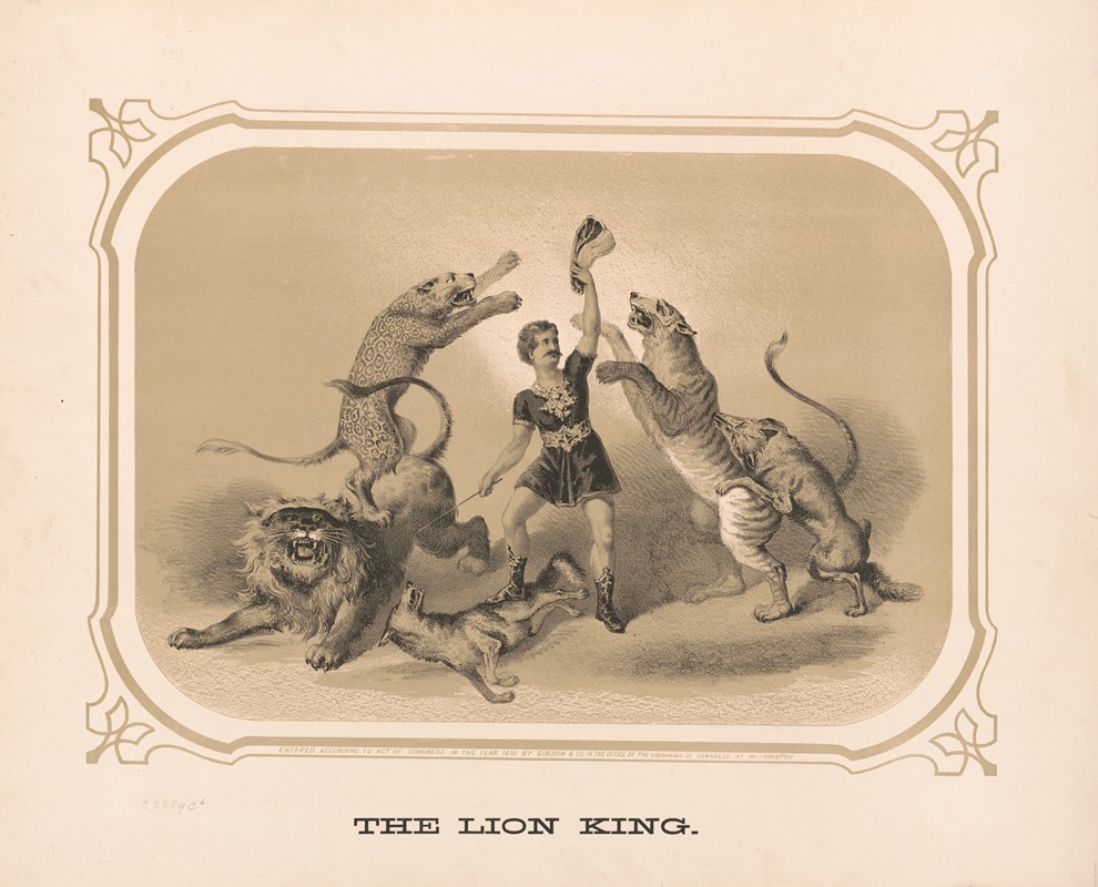 The lion king by Gibson & Co. Lith, 1872 — digital art print download