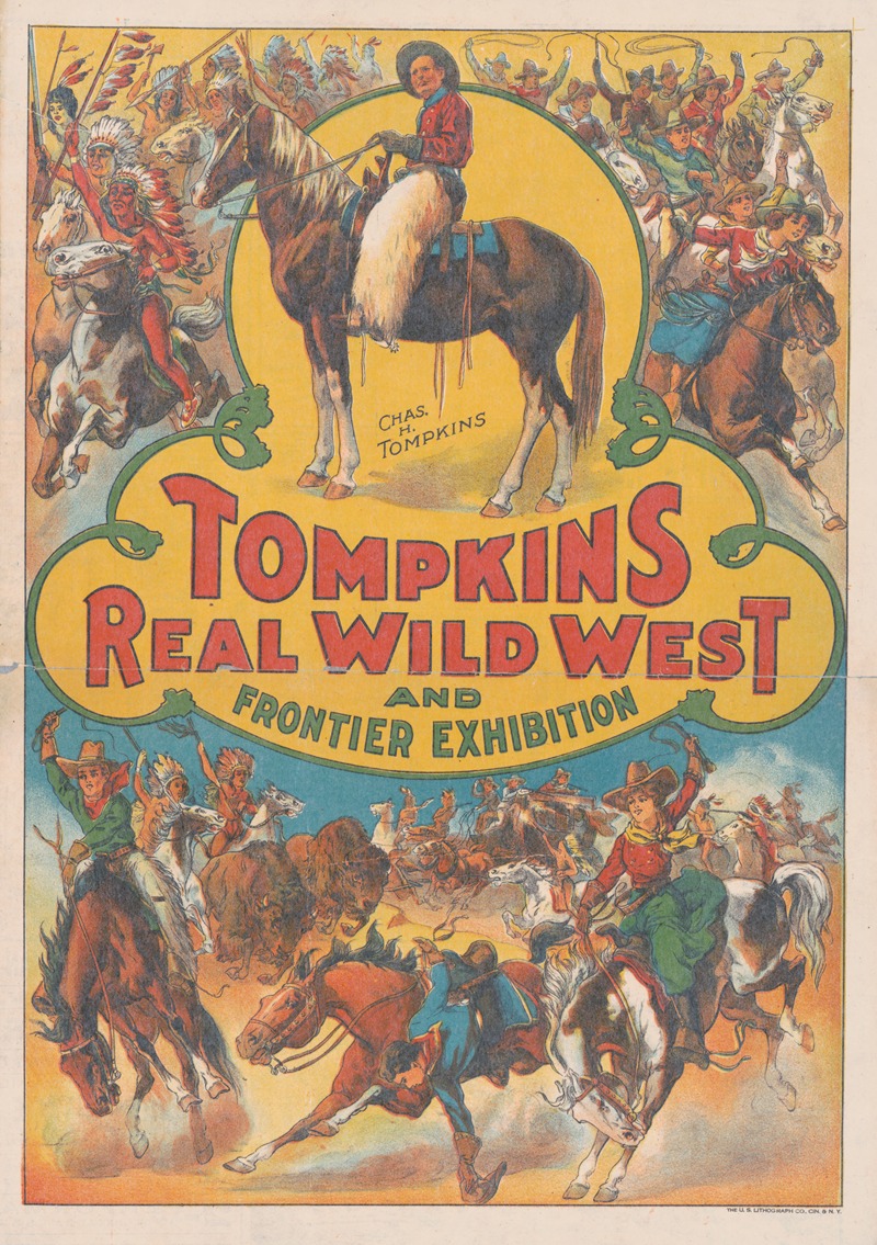 Tompkin's real wild west frontier exhibition by Рассел, Морган и Ко, 1910 — digital art print download