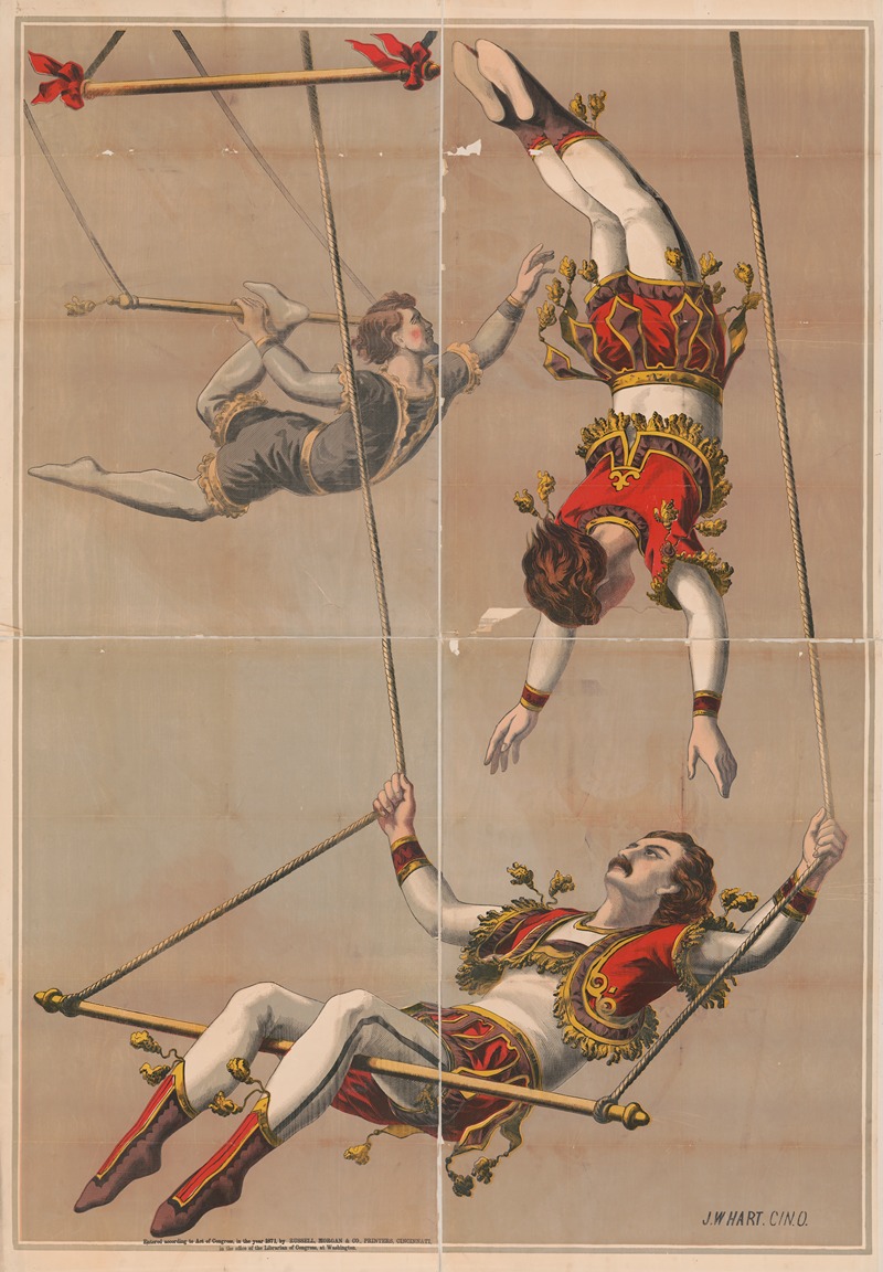 Acrobatic act by Рассел, Морган и Ко, 1871 — digital art print download