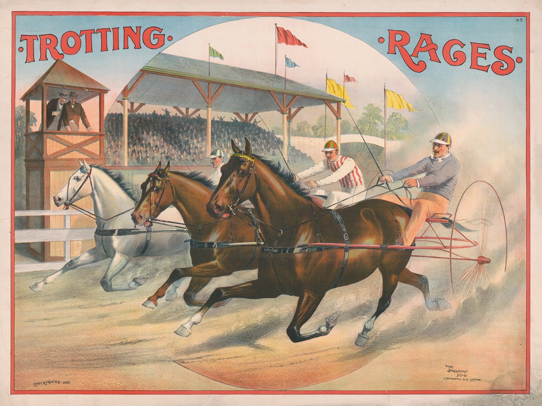 Trotting races by Стробридж и Ко. Лит., 1888 — digital art print download