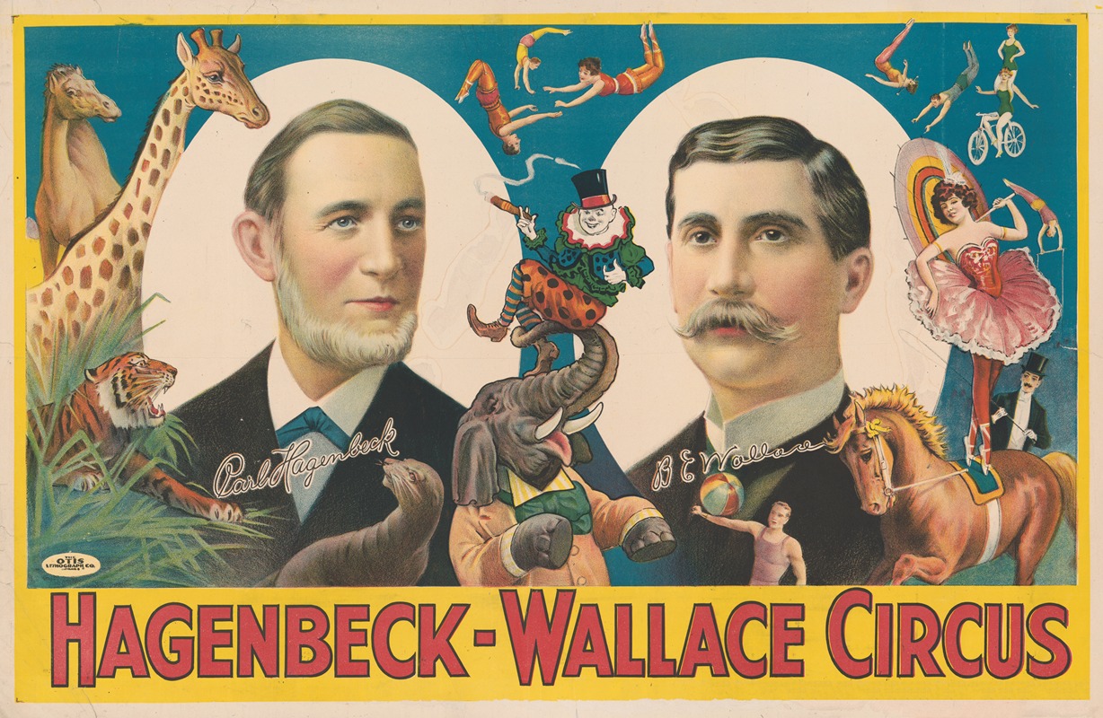 Hagenbeck-Wallace circus by The Otis Lithograph Co., 1900-1910 — digital art print download