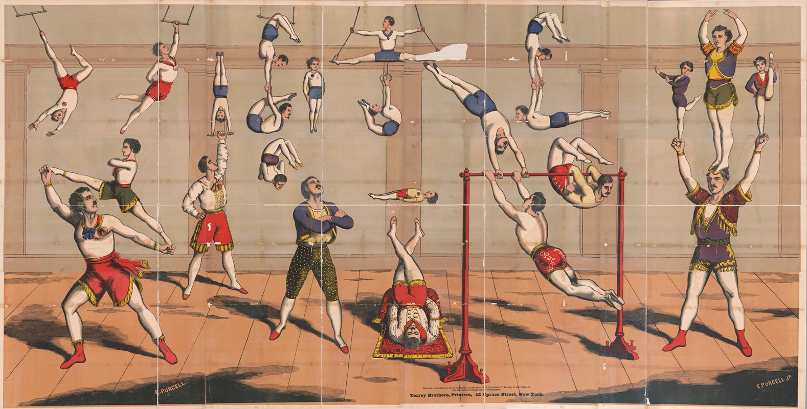 Acrobats by Torrey Brothers, 1872 — digital art print download