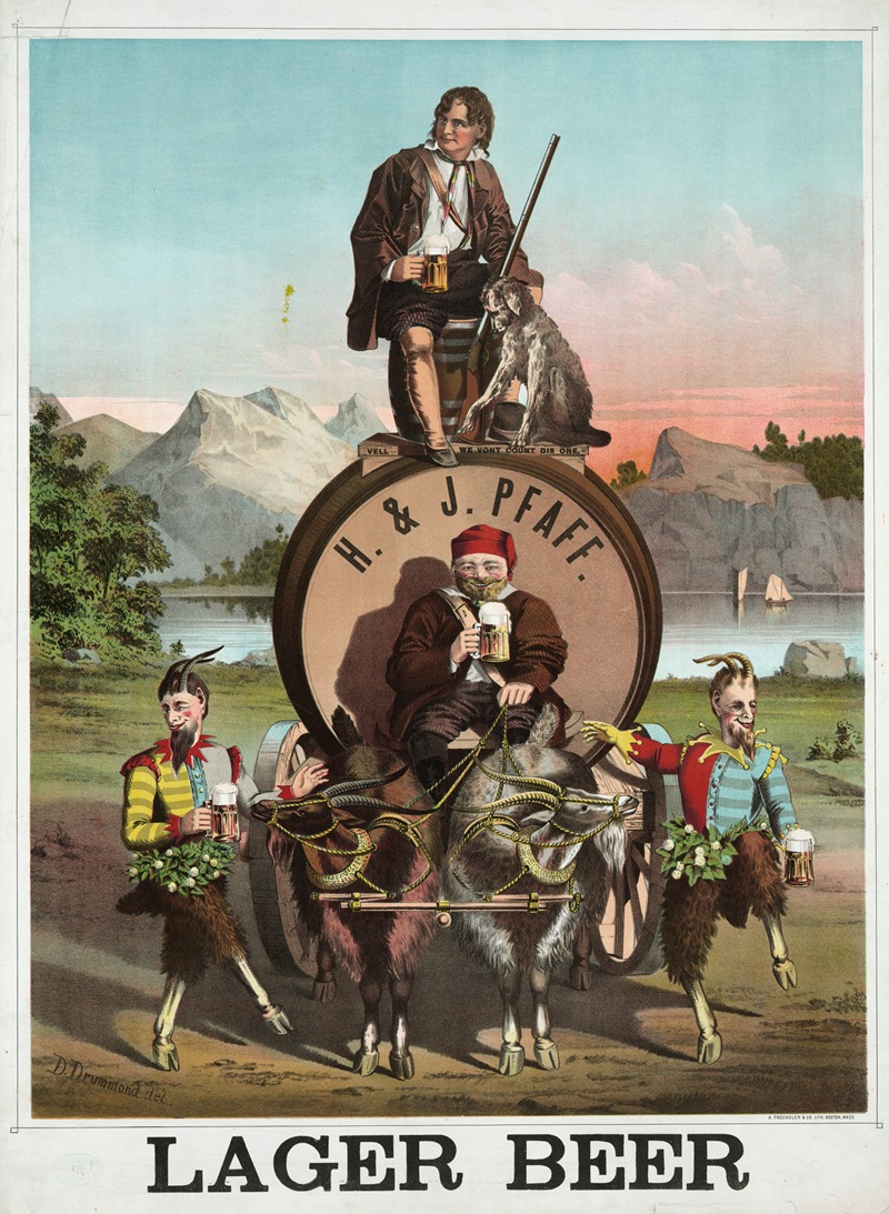 H. & J. lager beer by А. Трохслер и Ко — digital art print download