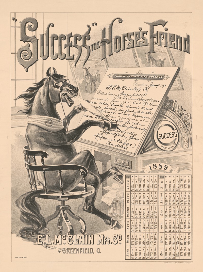 'Success' the horse's friend — Henderson-Achert Litho. Co.