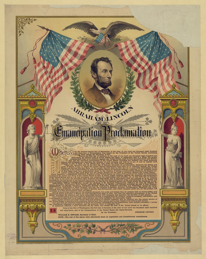 Abraham Lincoln and his Emancipation Proclamation — Стробридж и Ко. Лит.