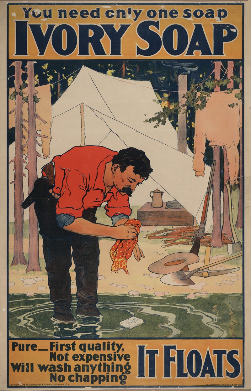 You need only one soap–Ivory soap by Стробридж и Ко. Лит., 1898 — digital art print download