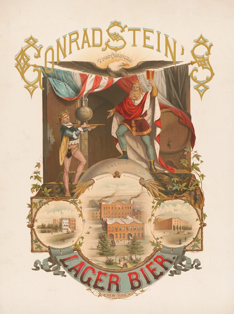 Conrad Stein's lager bier by Братья Виттеман, 1877 — digital art print download