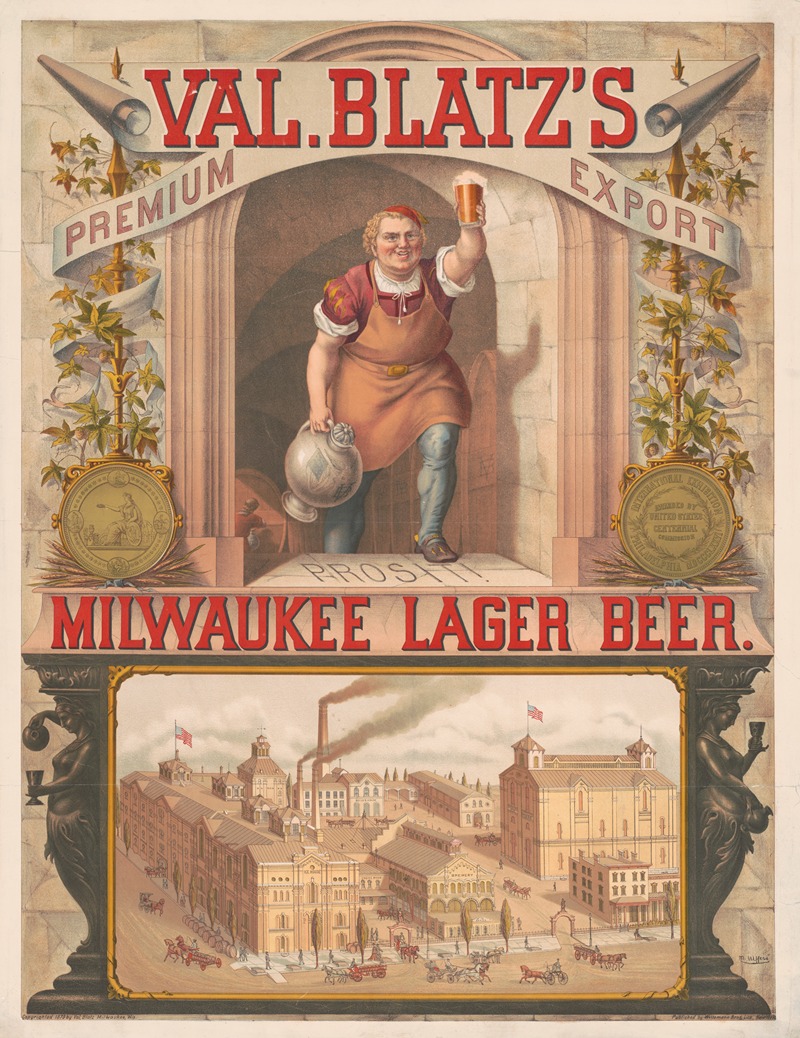 Val. Blatz's premium export, Milwaukee lager beer — Братья Виттеман