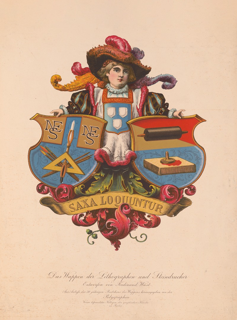 Das wappen der lithographen and steindrucker by Аноним — digital art print download