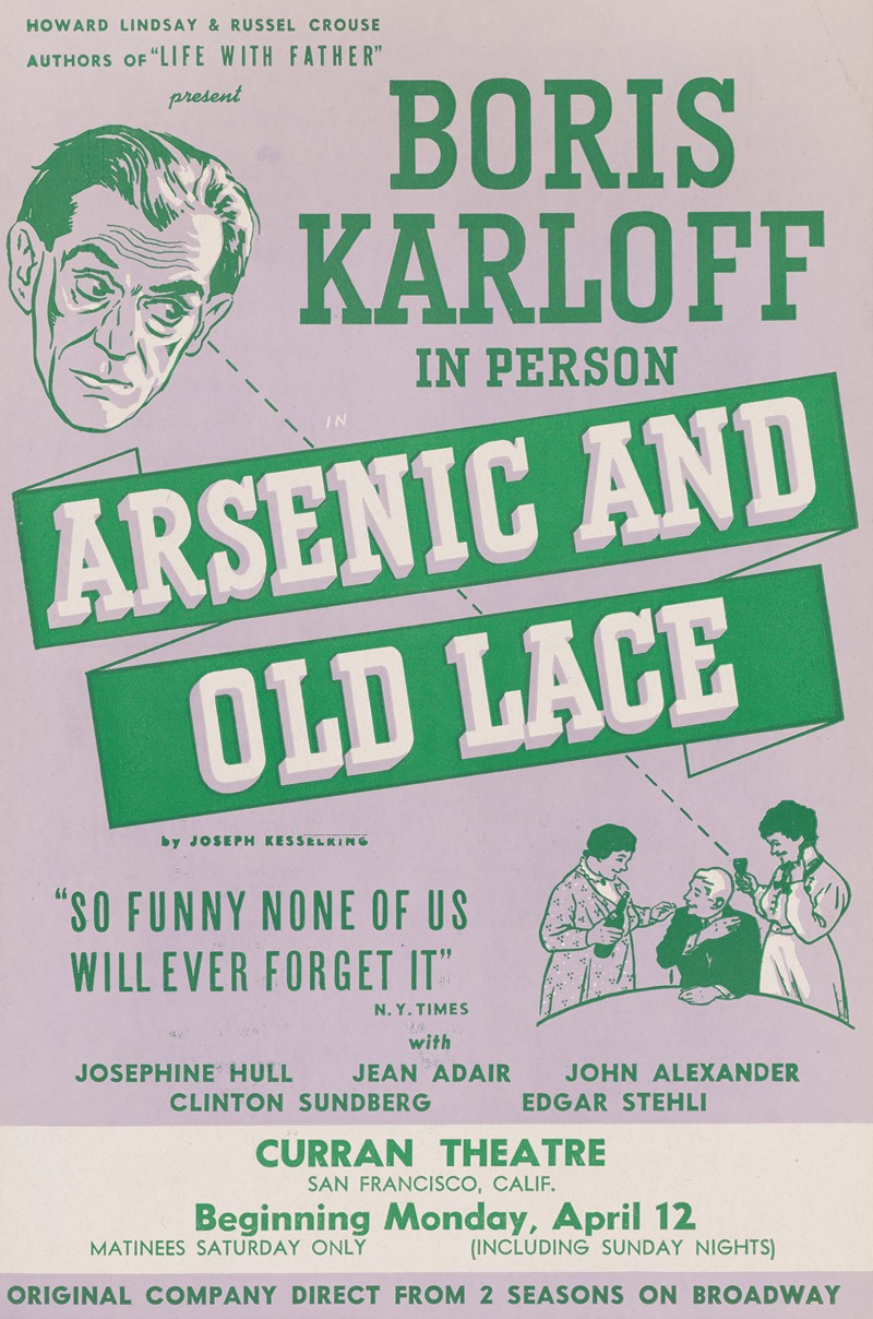 Arsenic and old lace by Аноним, 1950 — digital art print download