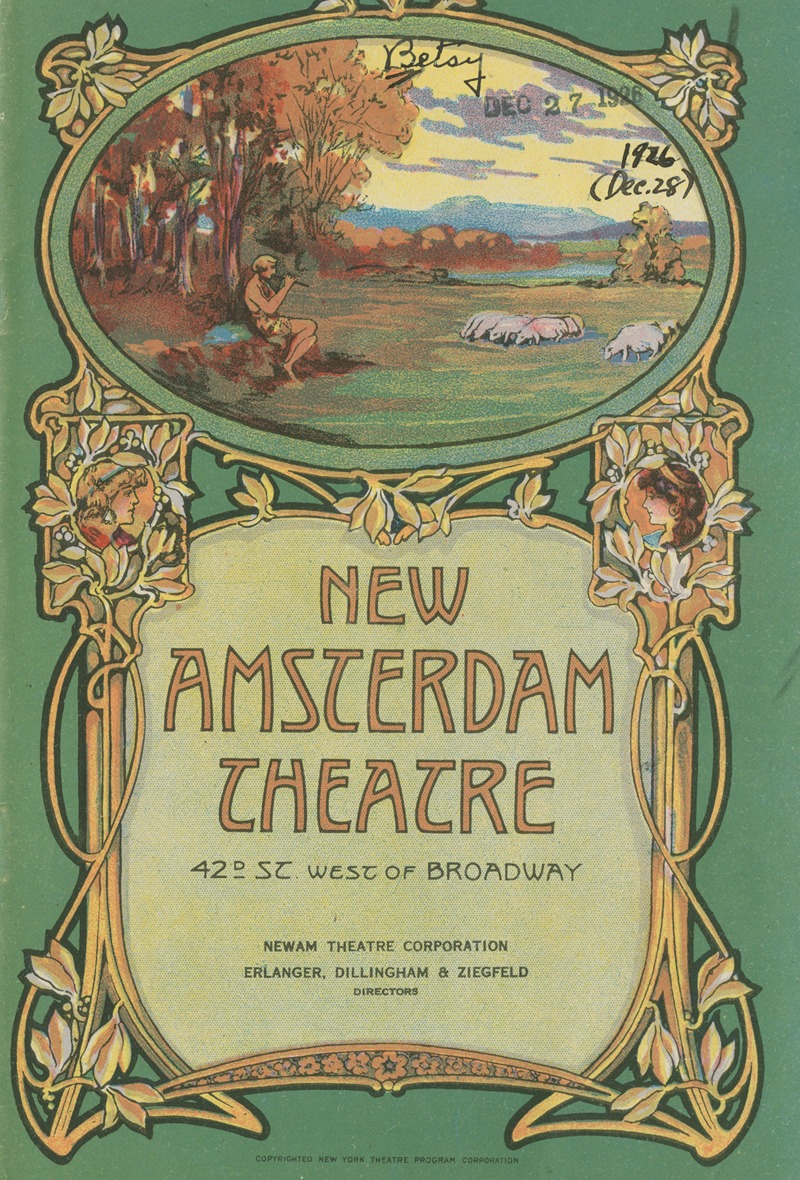 New Amsterdam Theatre by Аноним, 1926 — digital art print download