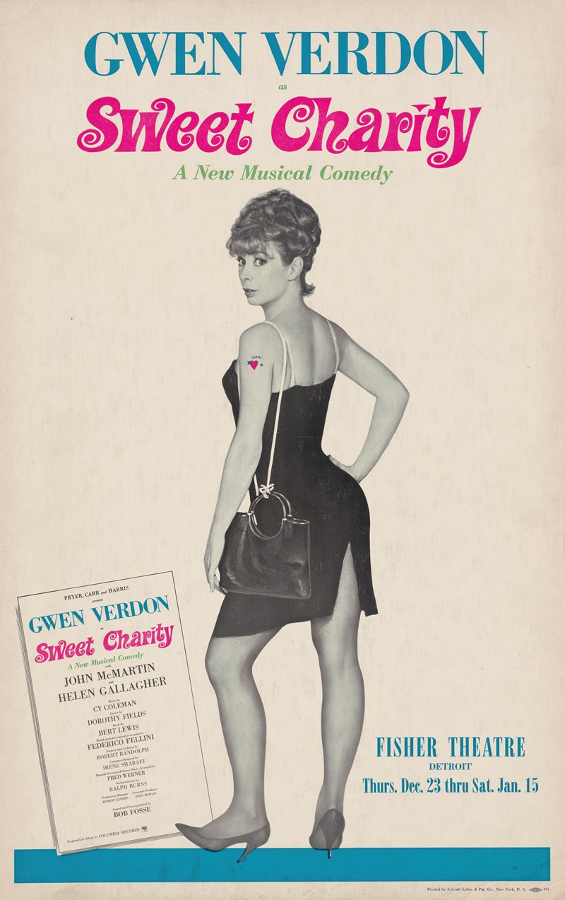 Sweet Charity by Artcraft Lithograph, 1965 — digital art print download