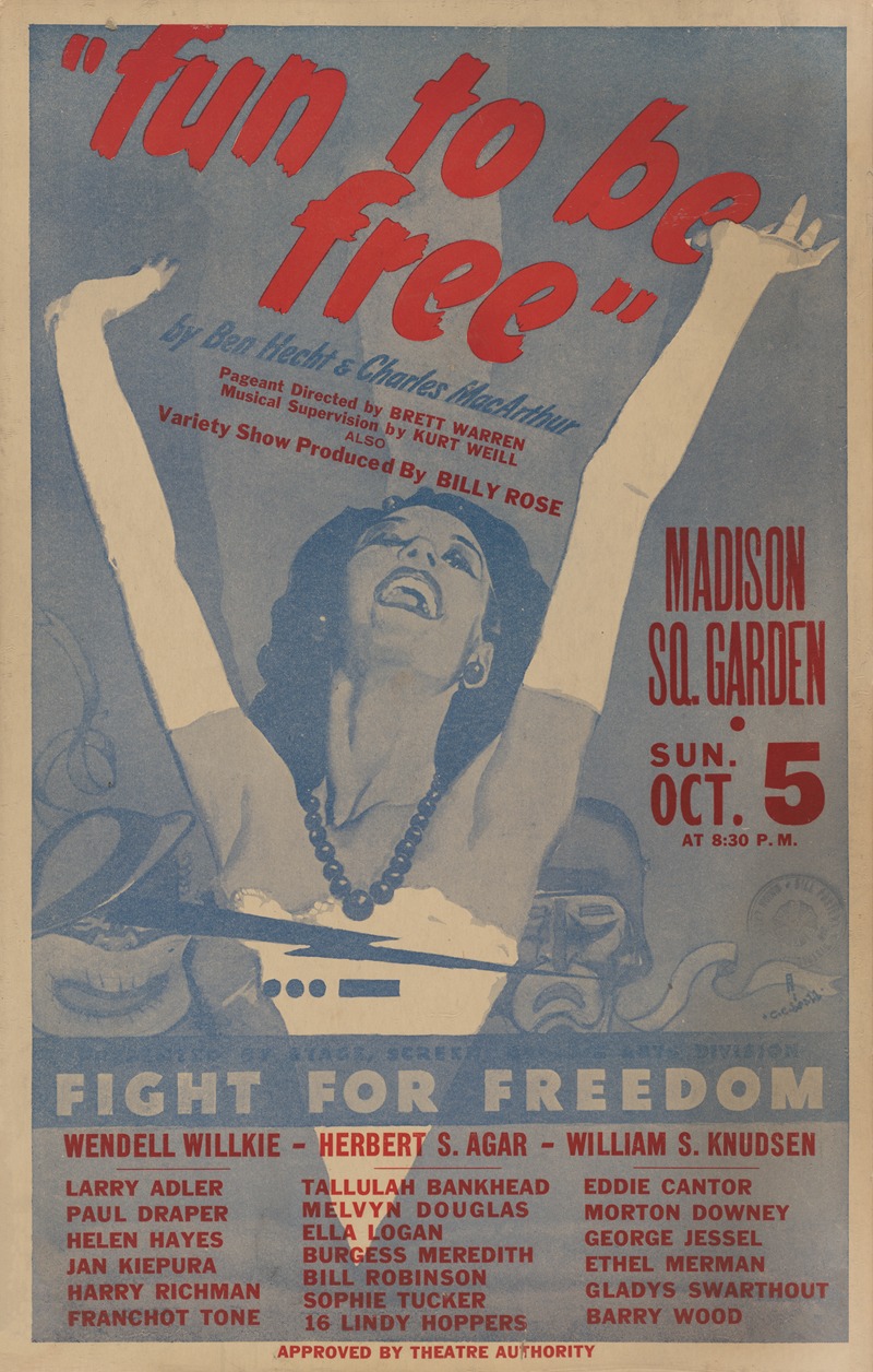 Fun to Be Free by Cecil Beall, 1941 — digital art print download