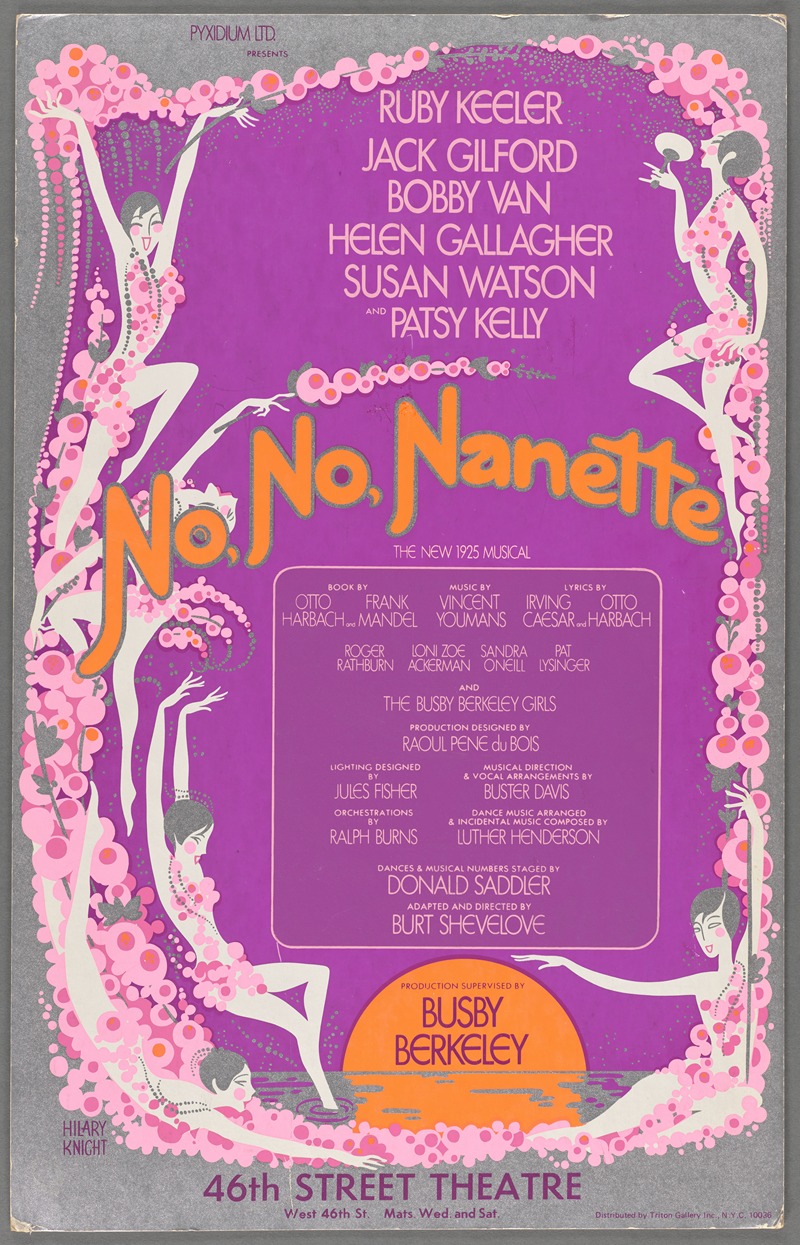 No, No, Nanette by Hilary Knight, 1971 — digital art print download