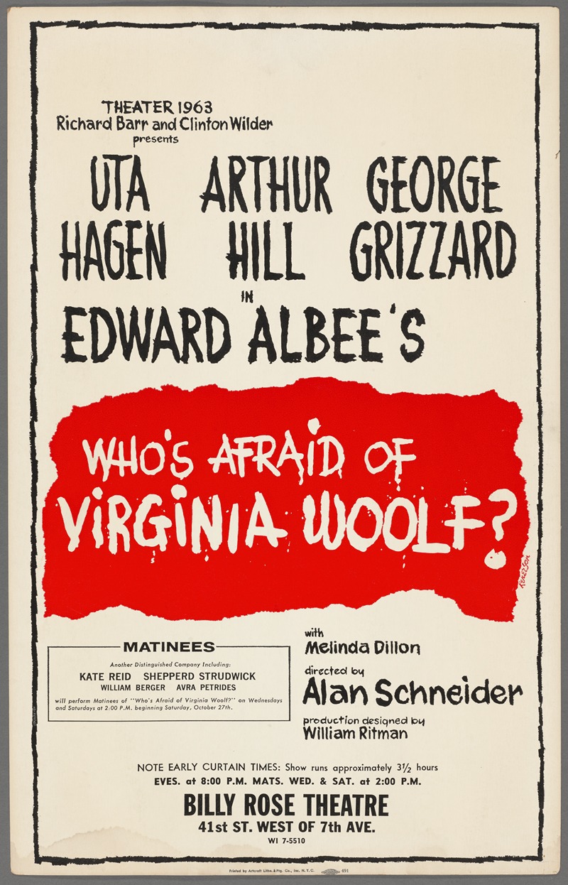 Who's Afraid of Virginia Woolf — Richard Kenerson
