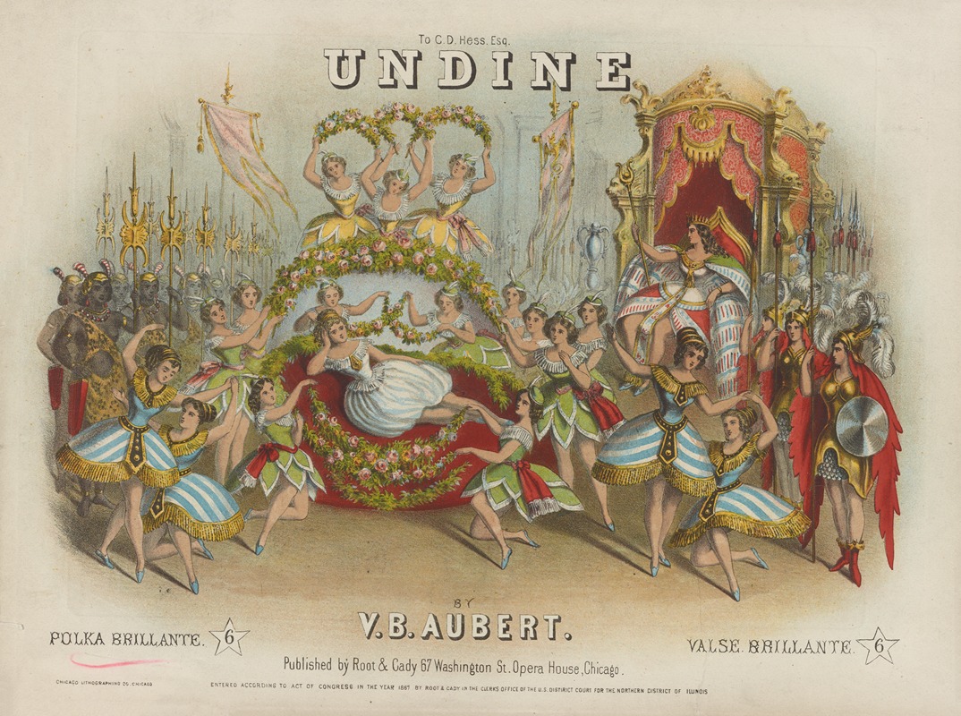 Undine, by V. B. Aubert by Root & Cady, 1867 — digital art print download