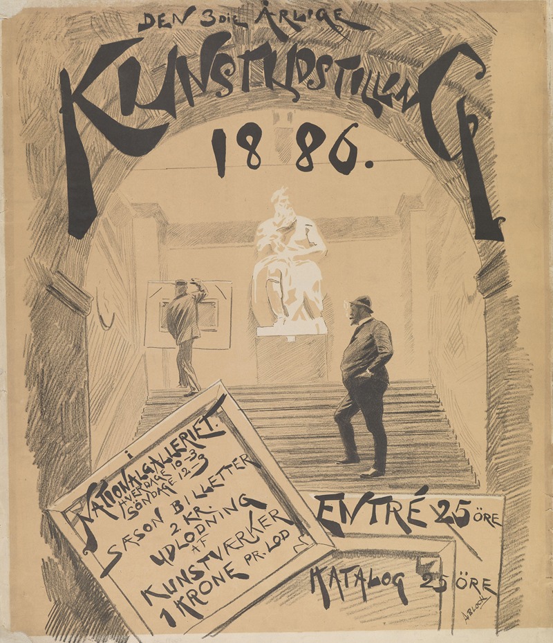 Den 3die Årlige Kunstudstilling 1886 by Андреас Блох, 1886 — digital art print download