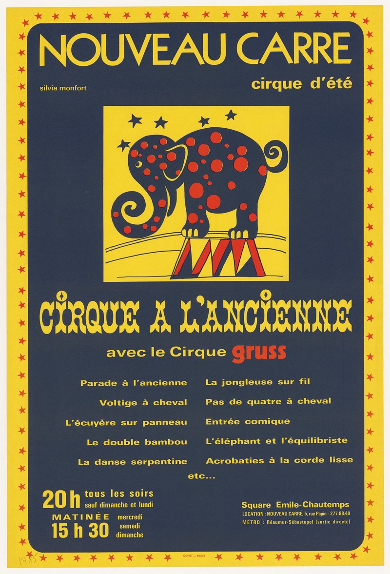 Cirque à l'ancienne avec le cirque Grüss by Аноним — digital art print download
