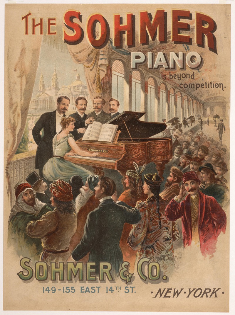 The Sohmer Piano by Аноним, 1896-1908 — digital art print download