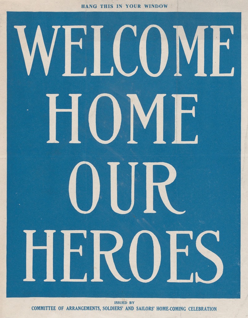 Welcome home our heroes by Аноним, 1918 — digital art print download