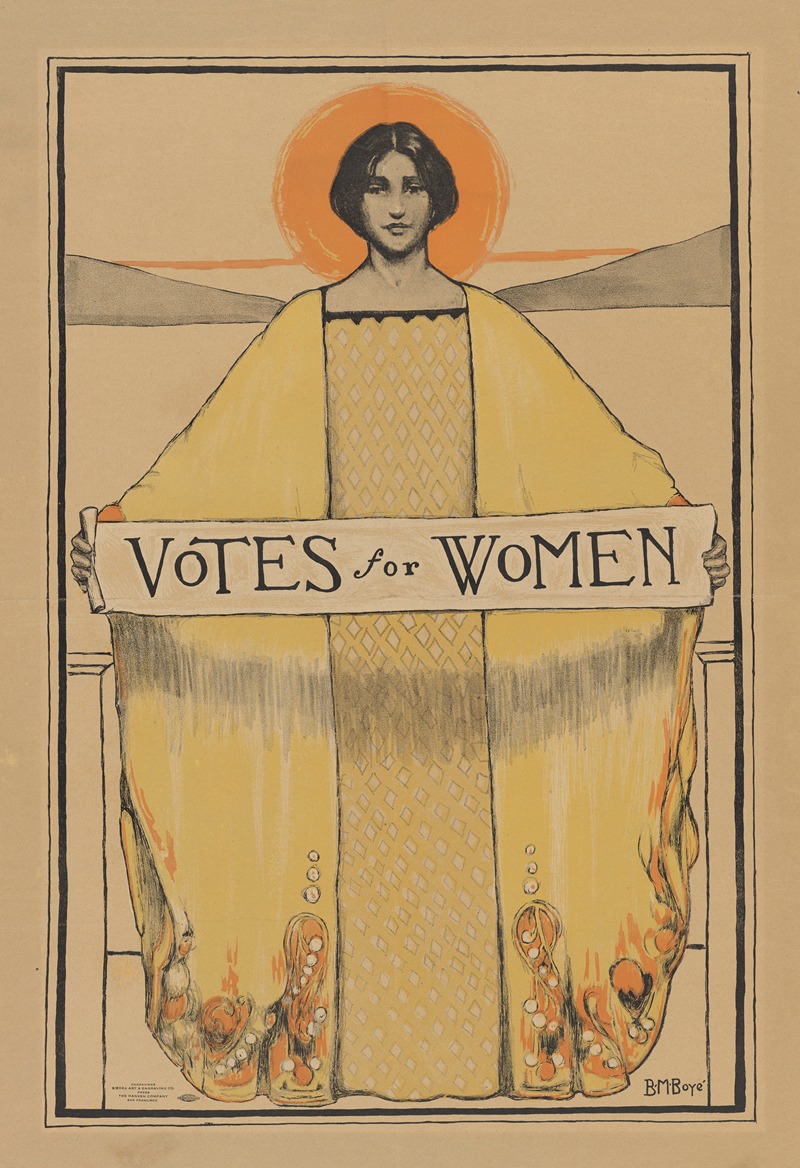 Votes for Women by Bertha M. Boyé, 1913 — digital art print download
