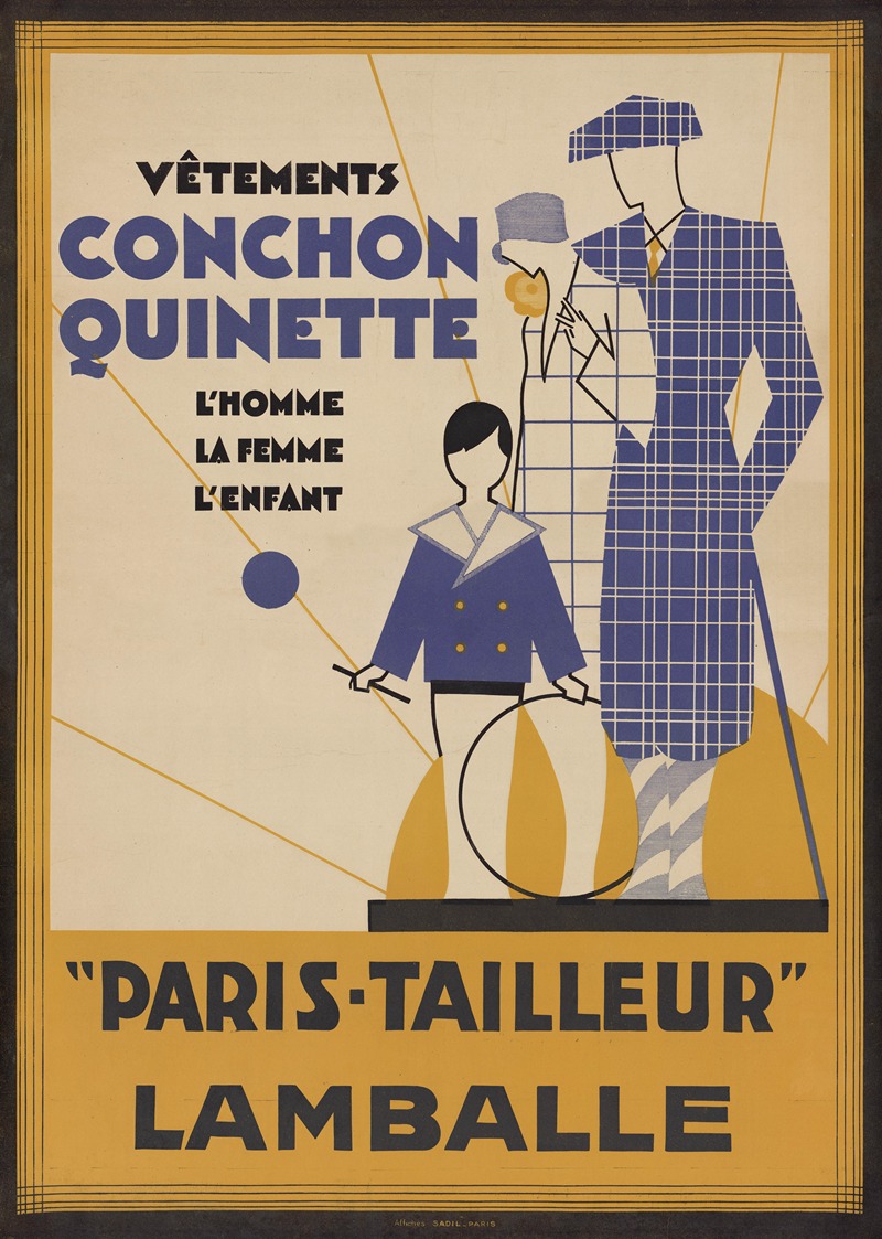 Vétêments Conchon Quinette by Boris Bilinsky, 1930 — digital art print download