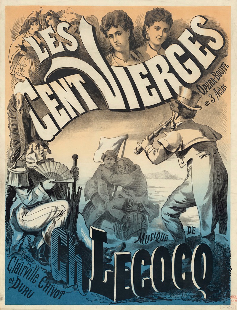 Les cent vierges, opéra-comique de Clairville, Duru, Chivot, Lecocq — A. Jannin