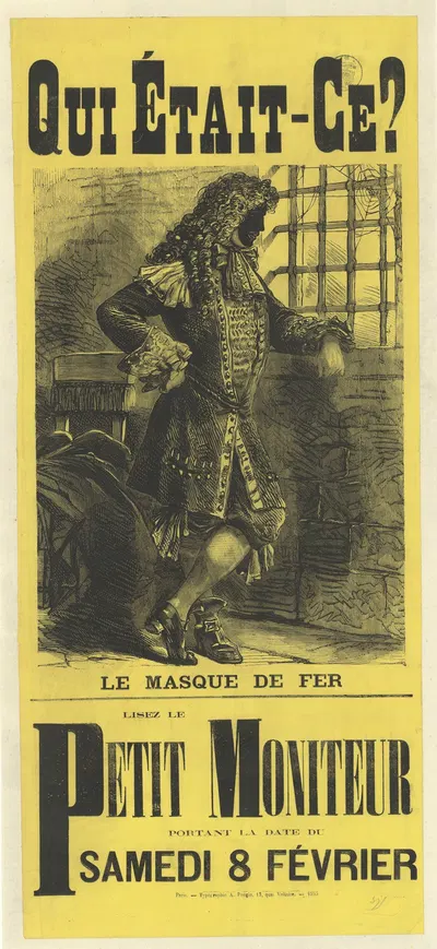Qui était-ce Le Masque de Fer. Lisez le Petit Moniteur portant la date du 8 février by A. Pougin, 1873 — digital art print…